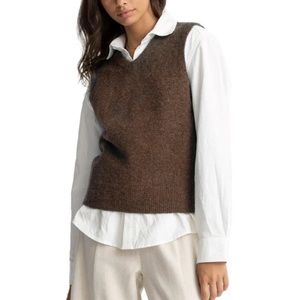 NWT Rhythm Shell Beach Sweater Vest - Chocolate size AUS 6 (US size XS)